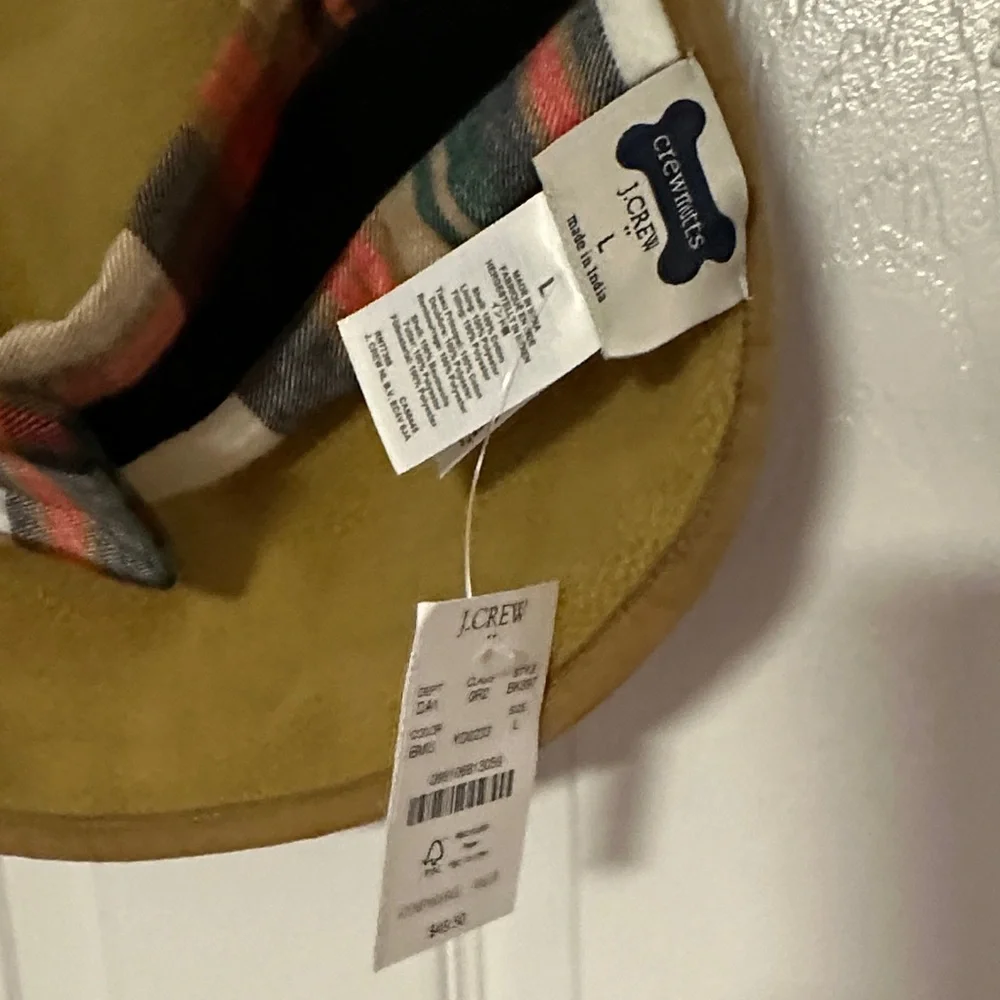 J. Crew CrewMutts Flannel Dog Jacket, Size L, NWT - Picture 3 of 5